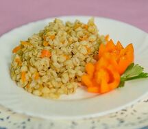 Перловка с овощами