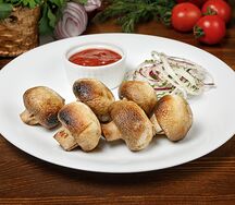 Шампиньоны на мангале