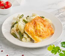 Рыба под сыром с гарниром