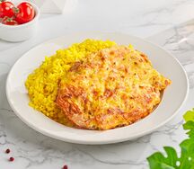 Грудка куриная с персиком и гарниром