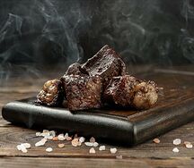 Шашлык из печени с курдюком