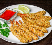 Креветки тигровые в кунжуте
