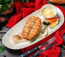 Семга на мангале