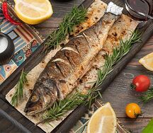 Сибас на мангале