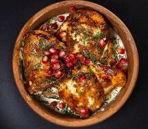 Цыпленок табака со сливочно-чесночным соусом