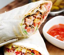 Шаурма со свининой большая