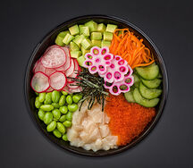 Поке с морским гребешком