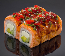 Запеченный ролл с лососем