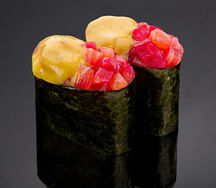 Суши Слабосоленый лосось Гравлакс в горчично-медовом соусе