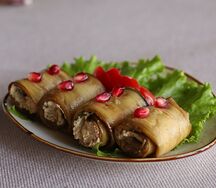 Рулетики из баклажана с сыром