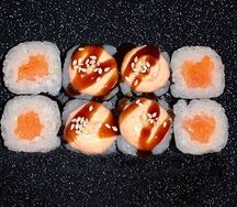 Запеченные мини с лососем