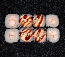 Запеченные мини с креветкой