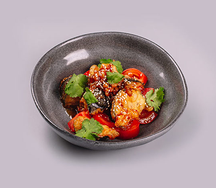 Салат из хрустящих баклажанов