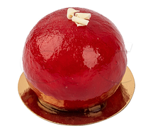 Пирожное-десерт Малиновая бомба с малиновым пюре