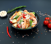 Салат Цезарь с креветками