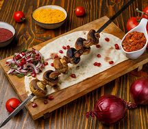 Грибы на мангале