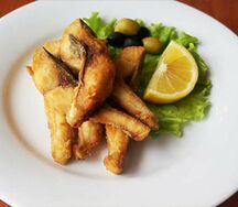 Карп жареный, хрустящие ломтики