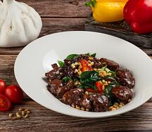 Салат с куриной печенью