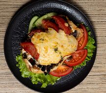 Свиная отбивная с грибами