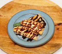 Блинчики с бананом и шоколадом