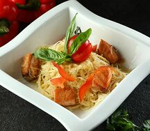 Паста с лососем