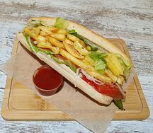Пататопита (картошка с овощами) в булочке Гига