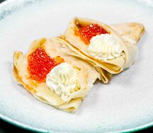 Блины с красной икрой