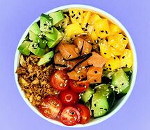 Поке с лососем спайси