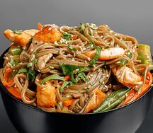 Соба с лососем