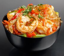 Харусаме с креветками