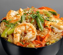 Фунчоза с креветками