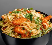 Удон с лососем