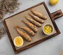 Барабулька с соусом айоли