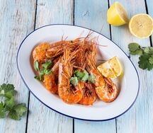 Королевские креветки на гриле