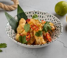 Хрустящая треска с соусом Чили