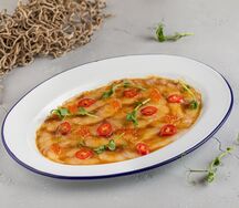 Карпаччо из сибаса с трюфельным соусом