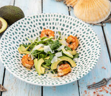 Руккола c креветками