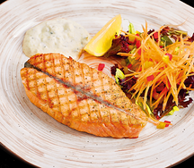 Стейк сёмги гриль