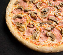 С ветчиной и грибами