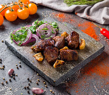 Печень телятины с курдюком