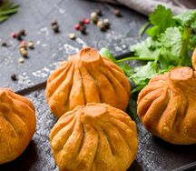 Хинкали с бараниной жареные