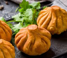 Хинкали с телятиной жареные