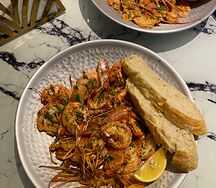 Лангустины с чесночным маслом