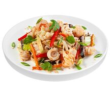 Лапша с морепродуктами