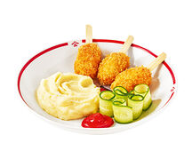 Куриные эскимо с картофельным пюре