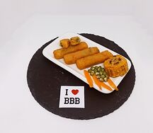 Картофельные хрустящие палочки с овощами