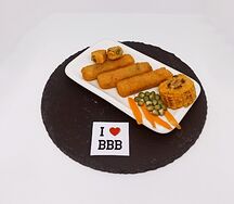 Картофельные хрустящие палочки с овощами