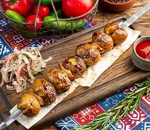 Картофель молодой с курдюком