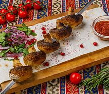 Грибы на мангале