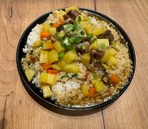 Рис с жареным картофелем и говядиной №501